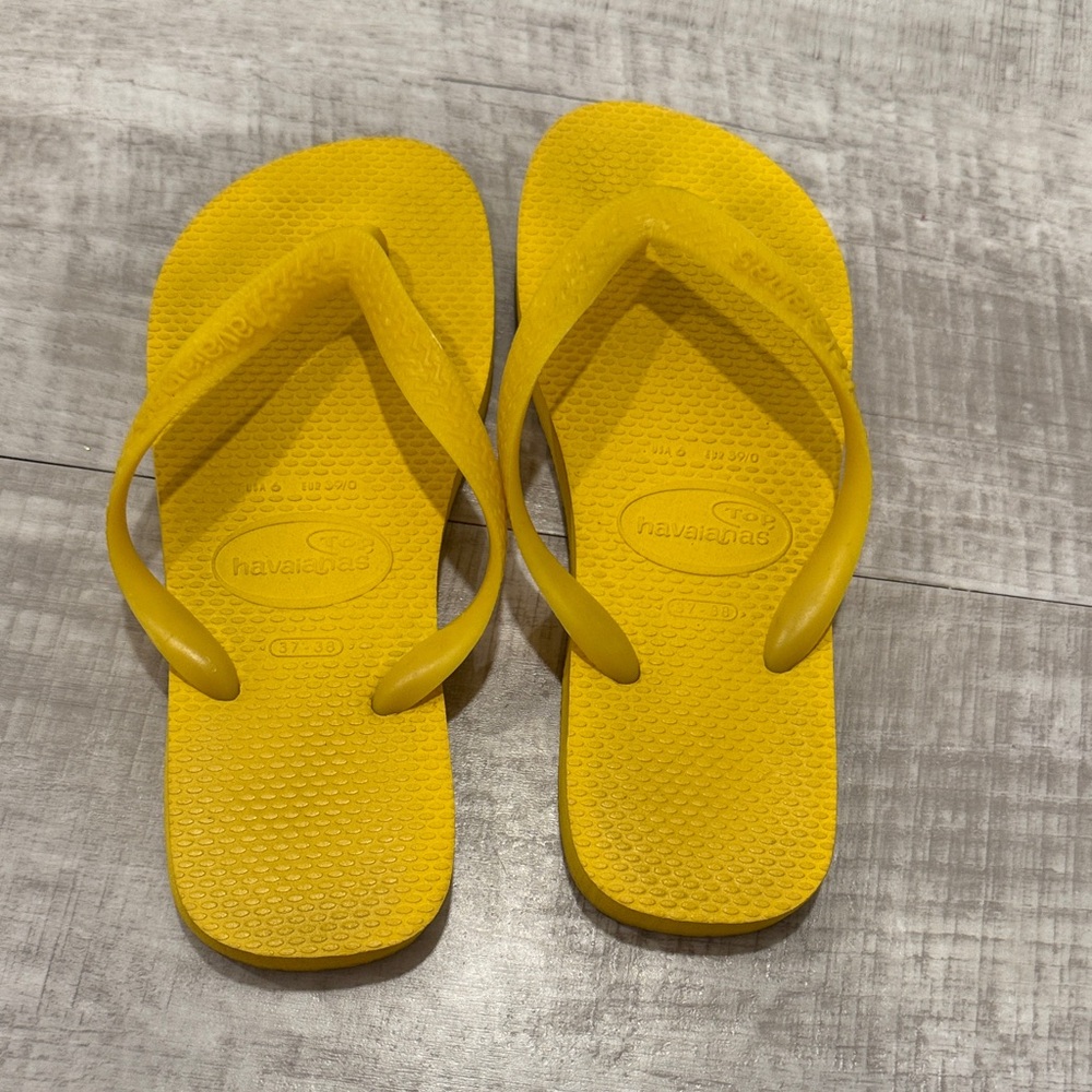 Havaianas Bright Yellow Flip Flops